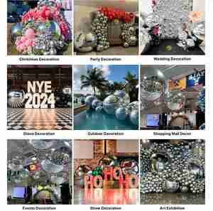 Prix de gros Événements Fête Scène Décoration Publicité Réutilisable PVC Réfléchissant Grand Boules miroir gonflables - Product Image 3