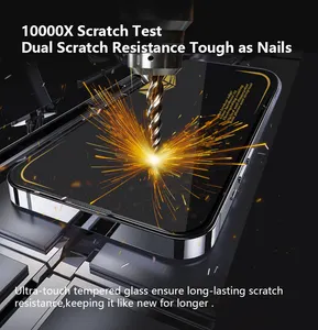 New 3X Strong Anti Breakable Tempered Glass Screen Protector for iPhone 15 14 13 12 11 Pro Max Plus with Dust Free EASY Kit