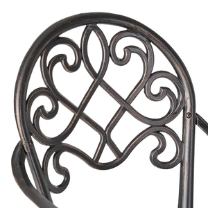 Balcón más vendido Muebles de patio exterior Aluminio fundido Mesa y sillas de 2 plazas Juego de bistró al aire libre de 3 piezas - Product Image 5