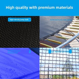 <span class=keywords><strong>Trampoline</strong></span> commercial rond en ABS pour enfants, intérieur/extérieur, avec filet de protection et barrière, grand rebond pour adultes - Product Image 3