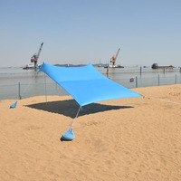 UPF 50 + lumière parasol Pop up plage Lycra tente plage auvent tente pare-soleil abri