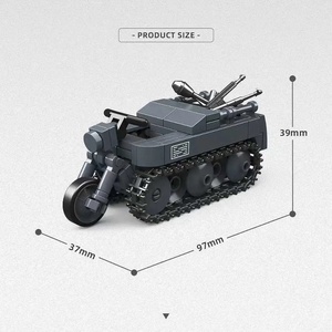 Nuovo Arrivo Modellino Auto Militare Tedesca Kettenkrad in Plastica Scala <span class=keywords><strong>1</strong></span>:35 Seconda Guerra Mondiale Giocattolo con Blocchi da Costruzione - Product Image 4