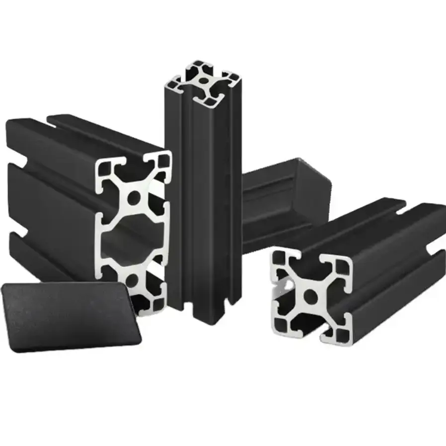 Kunden spezifische hohe Qualität 6061 6082 6063 Eloxiertes pulver beschichtetes extrudiertes Aluminium profil T-Schlitz CNC-Aluminium-Extrusion hersteller