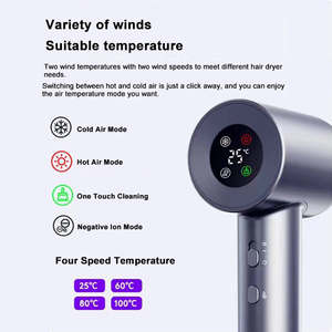 Secador de Pelo Profesional de Alta Velocidad con Motor BLDC, Iones Negativos, 110000 RPM, Secado Rápido, 4 Temperaturas, Pantalla Digital HD, para Hoteles y Exteriores - Product Image 5