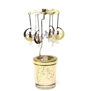 Customized Rotating Metal Tea Light <strong>Holder</strong> Carousel <strong>Candle</strong> Tealight Metal Spinning Candlestick <strong>Holder</strong> - Product Image 2