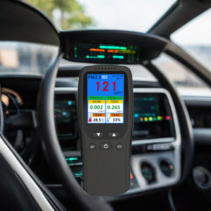 Analisador de Gás Portátil Dienmern Monitor de Qualidade do Ar com <span class=keywords><strong>Detector</strong></span> de Poeira PM2.5 TVOC Dispositivo Amigável para Famílias - Product Image 5