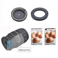 Diaphragme Iris Manuel Réglable 1.5-18.7mm Ouverture Ajustable 32.5mm OD pour Vision Industrielle et Caméra de Sécurité