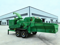 Broyeur de bois à chenilles auto-alimenté, déchiqueteur horizontal pour palmiers, broyeur de bois à succès