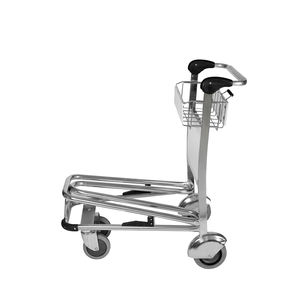 Carro de equipaje de aeropuerto de acero inoxidable con freno de mano - Product Image 2