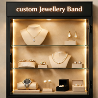 Vitrine de présentation de bijoux en plexiglas personnalisée pour le Moyen-Orient, présentoir de comptoir ou mural en acrylique