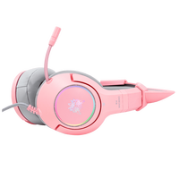 Casque de jeu Onikuma K9 avec oreilles de chat, stéréo, couleur unie, avec suppression du bruit pour PS4/Xbox/PC/Switch