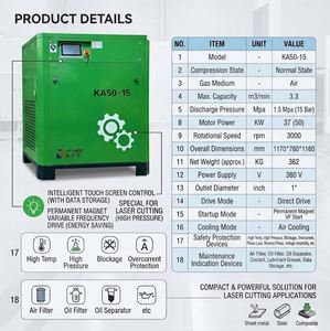 Secador de Aire Integrado KXG75-158 de 15 Bares y 22 kW para Máquina de Corte Láser, Secador de Aire Desecante de Grado Industrial de Alta Eficiencia - Product Image 5