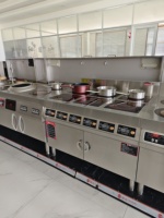 Kepala kompor induksi komersial 4 pembakar, peralatan dapur restoran 3500W