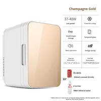 Mini-réfrigérateur portable 8L, refroidisseur et chauffe-eau, petit réfrigérateur pour les soins de la peau, les cosmétiques, la chambre, le dortoir, la voiture, le bureau