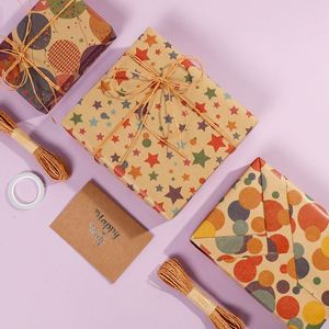 Factory Wholesale Disposable Coated Silicone Virgin Birthday Printed Gift <b>Wrapping</b> <b>Paper</b> 43x300cm - Product Image 6