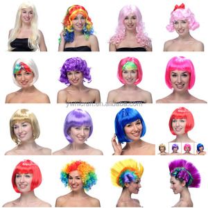 Perruques HLC ODM OEM unisexes pour fêtes, longues, courtes, lisses ou bouclées, pour <span class=keywords><strong>carnaval</strong></span>, défilés, festivals à thème et décorations de fête - Product Image 6