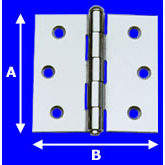 AL124IN3 Aldeghi Heavy Duty 76x76mm in acciaio inox Pin cerniera finitura satinata per il moderno Design in legno o porta - Product Image 1