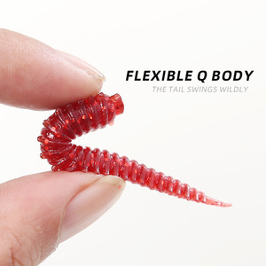 <span class=keywords><strong>Gusanos</strong></span> de arena de agua dulce de 0,85G, señuelos blandos, cebos de pesca flotantes, gusano de seda, señuelo suave Biónico de PVC, tamaño pequeño, 50mm, señuelo de gusano para trucha - Product Image 3