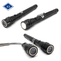 Outil de ramassage magnétique télescopique à 3 LED avec rotation à 360° °   Col de cygne flexible, bâton magnétique de 5 lb pour la réparation automobile des mécaniciens