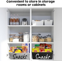 Boîte à collation en feutre épaissi Conteneurs Snack Organisateur Boîte Panier de rangement avec poignées en bois pour stocker les frites Cookies Popcorn