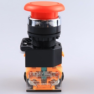 Botón pulsador de 22 mm LA38 de cabeza plana con reinicio automático tipo hongo - Product Image 1