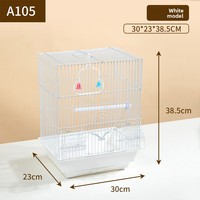 Cage d'élevage de luxe en métal pour oiseaux, avec plateau en plastique, pour perroquets, perruches, pinsons, calopsittes, design Pivoine - Vente en gros usine
