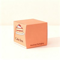 Boîtes à gâteaux pliables personnalisées avec logo, biodégradables, pour boutique de desserts, emballage de cupcakes, boîte à pain et à biscuits de luxe