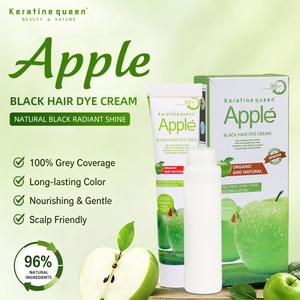Crema de Tinte para el Cabello Negra Instantánea de 5 Minutos, 60ml*2, con Extracto de Manzana, Crema Suave para Colorear el Cabello, Paquete Doble para Uso en Casa o Salón de Belleza - Product Image 4