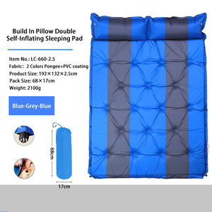 Matras Camping Tiup Otomatis 2 Orang dengan Bantal, Nilai R-Value 4.0, Anti Air Ganda untuk Berkemah di Luar Ruangan - Product Image 4
