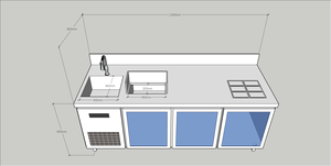 Comptoir de bar à thé Boba professionnel en acier inoxydable à température unique et refroidissement direct, station de préparation de thé au lait - Product Image 6