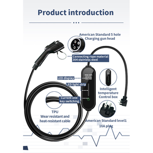 เครื่องชาร์จรถยนต์ไฟฟ้าแบบพกพา16A 32A 40A อะแดปเตอร์ J1772 48A ชาร์จเร็วสำหรับรถยนต์ EV และผลิตภัณฑ์สถานีไฟฟ้า - Product Image 3