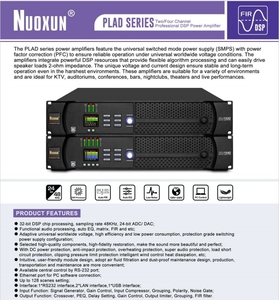 Chuyên Nghiệp Pla154d 4-Kênh 1500Watts Tại 8 Ω Dsp Khuếch Đại Công Suất Sản Xuất Tại Trung Quốc Từ Thu & Bộ Khuếch Đại Thể Loại - Product Image 2