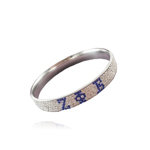 Đầy Đủ Pha Lê Handmade Tất Cả Sorority Delta Alpha Sigma Gamma Rho Vòng Đeo Tay Thép Không Gỉ Zeta phi Beta Bangle - Product Image 2