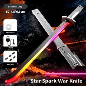 Spada Laser Spark <span class=keywords><strong>a</strong></span> Doppia Lama in Plastica con Funzione Luminosa, Giocattolo Fantasy e Sci-Fi Unisex per Età 14+, Action Figure di Tendenza <span class=keywords><strong>Online</strong></span> - Product Image 6