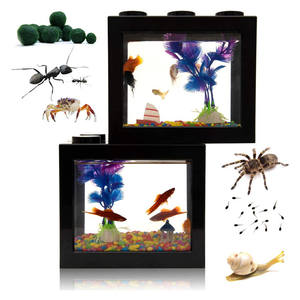 Petite table de bureau bureau betta poisson rouge eau <span class=keywords><strong>marine</strong></span> mini plastique acrylique <span class=keywords><strong>tortue</strong></span> <span class=keywords><strong>aquarium</strong></span> <span class=keywords><strong>aquarium</strong></span> - Product Image 2