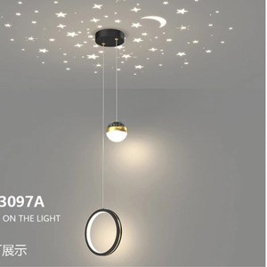 Starry Sky Pendant Light Modern Minimalist Bedroom Ceiling <b>Lamp</b> With Moon And <b>Stars</b> Projection For Home Decor - Product Image 4