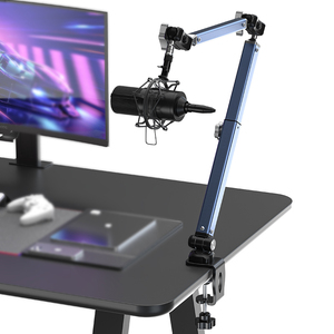 מעמד מיקרופון שולחני גמיש וחזק, זרוע בום למיקרופון, זרוע מספריים לאולפן הקלטות למיקרופון קבל - Product Image 2