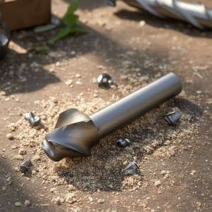 Foret conique à 90 degrés HSS TA1230 DIN 335 C à 3 cannelures, queue cylindrique, pour perçage de métaux - Product Image 3