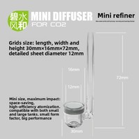 Diffuseur d'atomiseur CO2 miniature en acrylique pour aquariums, brise douce et eau cristalline