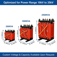 Kuru Tip İç Mekan 3 Fazlı Trafo 1600KVA 22/0.415KV Yüksek Gerilim Dağıtım Güç Kuru Tip Transformatörler