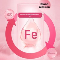 Comprimés de gélatine de peau d'âne en stock auprès des fabricants, enrichis en hémoglobine, fer, pyrophosphate ferreux et dattes rouges, pour améliorer la mémoire et le sommeil, complément nutritionnel