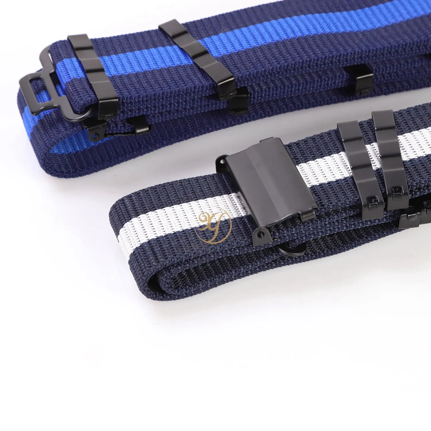 New products blue white webbing belt decorative belts for man