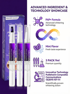 Bolígrafo Corrector de Color Morado con Logotipo Personalizado, Paquete de 3, Blanqueador Dental Instantáneo Portátil para Usar <span class=keywords><strong>en</strong></span> <span class=keywords><strong>Casa</strong></span> - Product Image 6