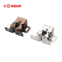 Serrure de porte en métal magnétique, loquet à Double rouleau pour armoire, quincaillerie