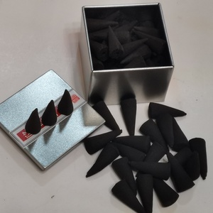 กรวยธูปธรรมชาติทรงกรวยสีดำทรงกรวยแบบสกัดจากถ่าน - Product Image 4