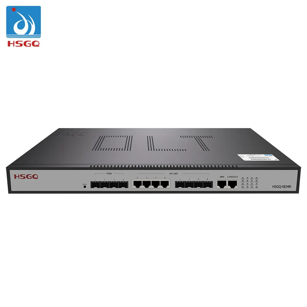 HSGQ-XE04R ขายร้อน4 Pon พอร์ต10กรัม Epon Olt Ftth Gepon Olt สนับสนุนเครือข่ายออปติกหน่วยอุปกรณ์