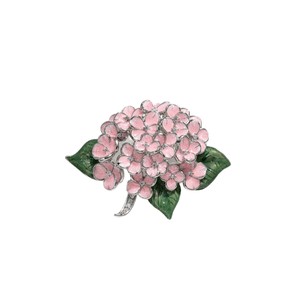 Broche élégante originale en forme de fleur d'hortensia, plaquée or rose, en alliage de zinc, cadeau pour femme, accessoire de mode - Product Image 5