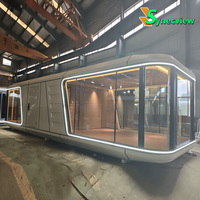 Casa Prefabricada de Dos Pisos, Modelo Vessel House E7, Estructura de Acero Galvanizado, Diseño Moderno Impermeable para Uso en Centros Comerciales y Edificios de Oficinas