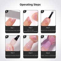 288 Pièces Formes à ongles carrées en acrylique transparent, couvrance totale, pour construction rapide, double forme, longueur courte
