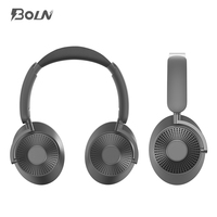 BOLN H80 ANC Casque Design Rétro TWS Open-Ear Hybrid Transparent Mode Casque LED Casque En Métal Réglable